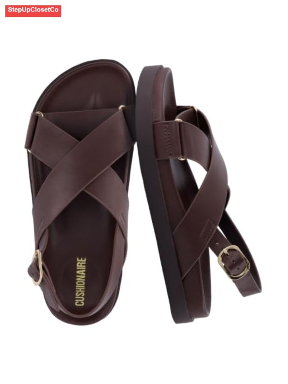 Comfortable Arch Support Platform Sandals with Slingback Strap and Memory Foam